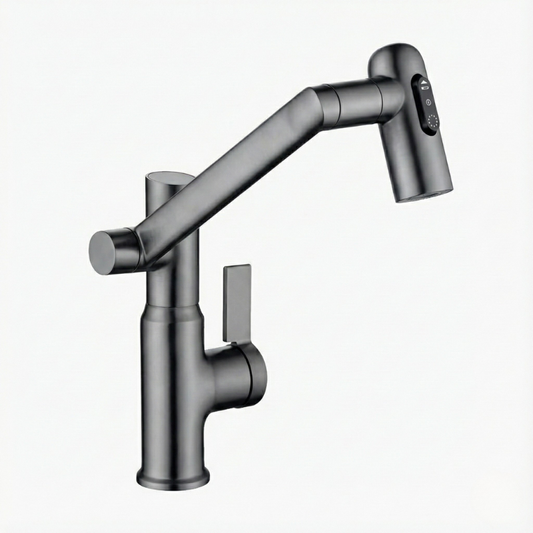 Dreamlits Single-Hole Rotatable Faucet with Temperature Display-AMZ2011