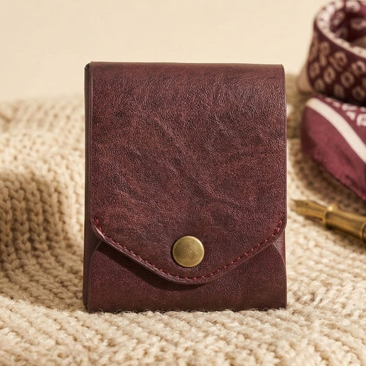 Minimal Leather Pocket Flip Wallet