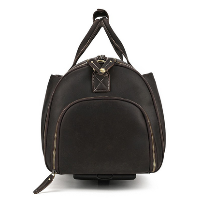 Men's Leather Duffle Bag - Convertible