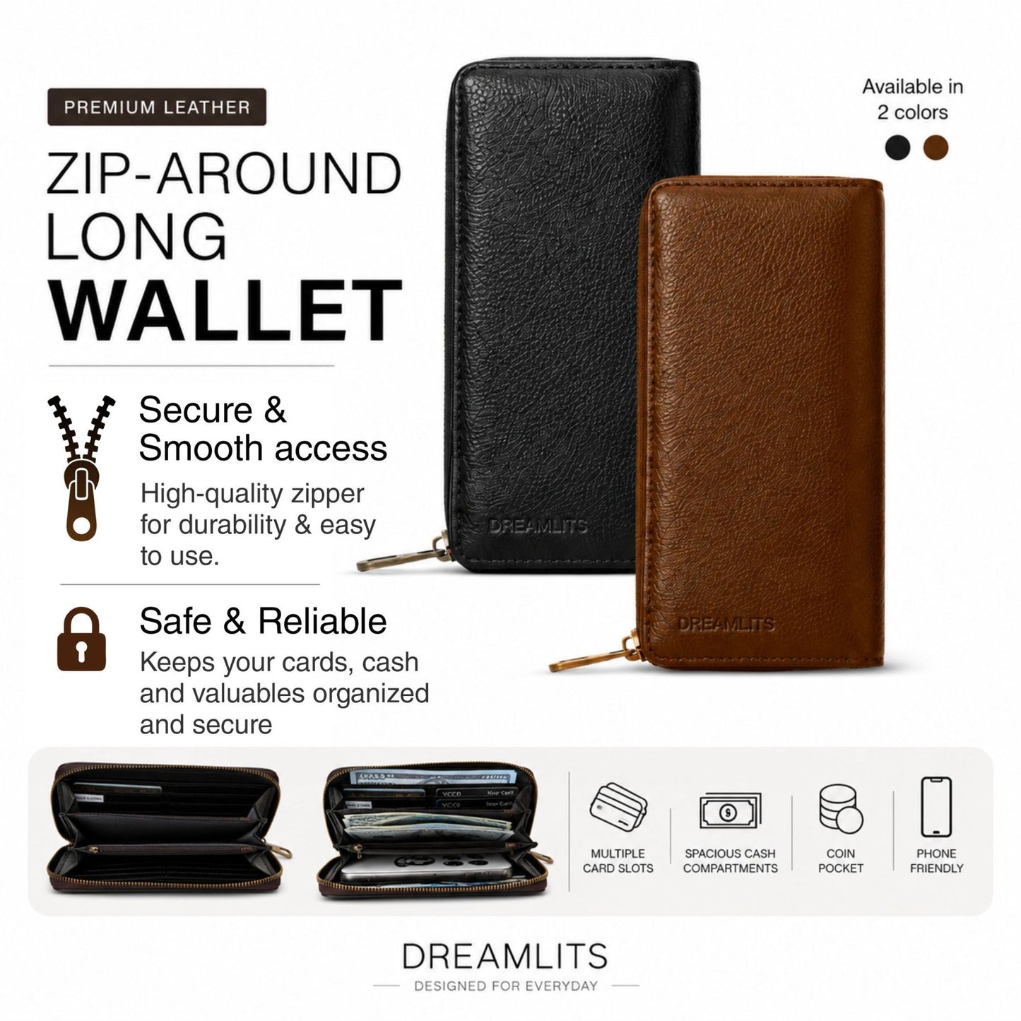 Large Wallet in Genuine Leather