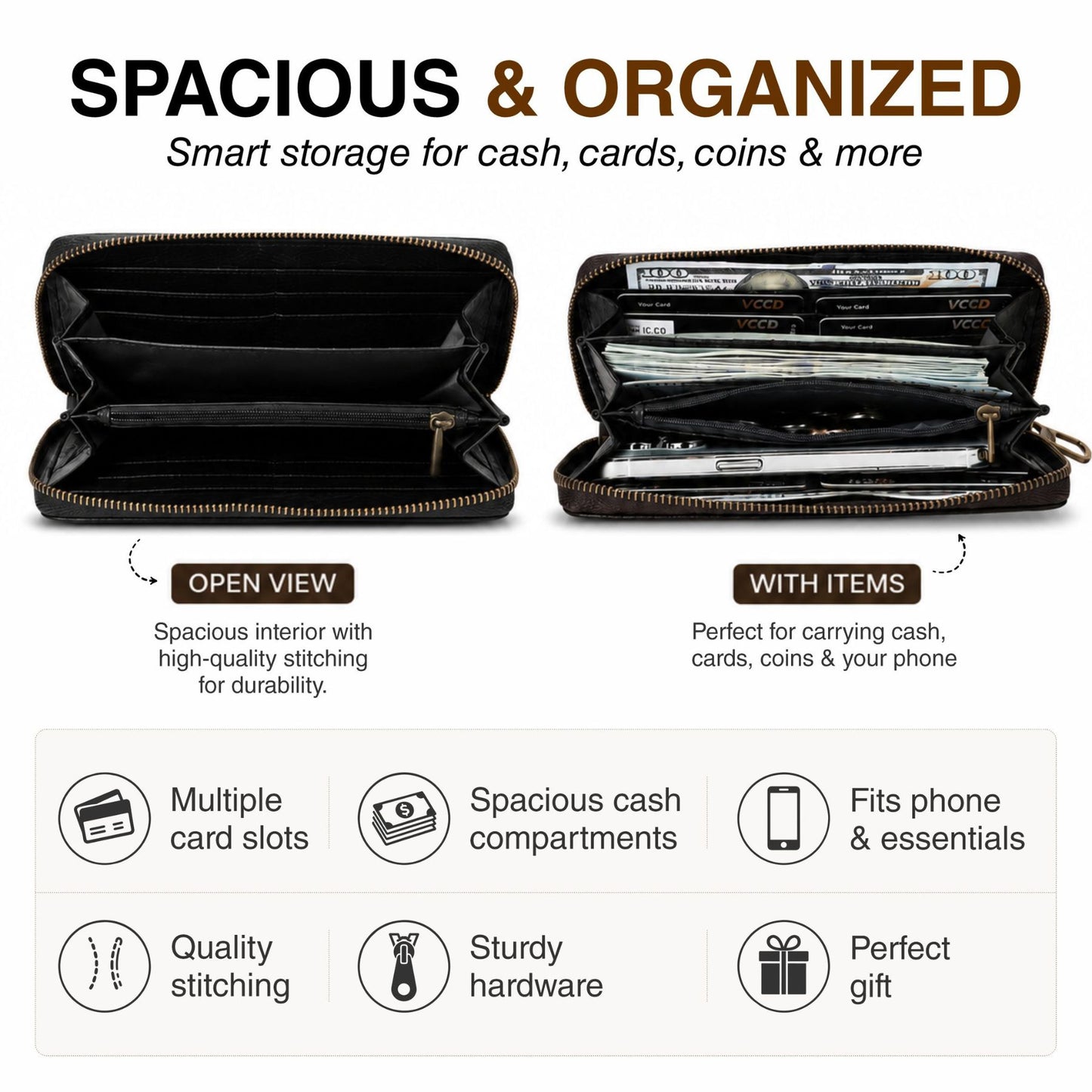 Large Wallet in Genuine Leather
