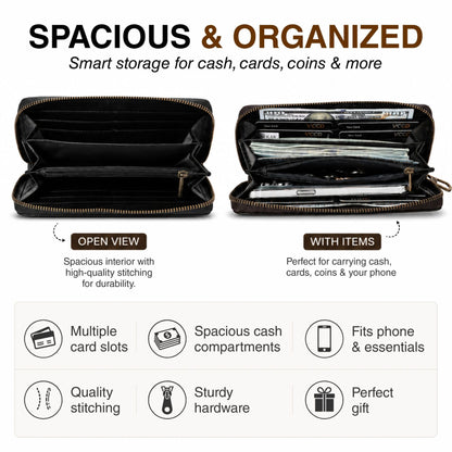 Large Wallet in Genuine Leather