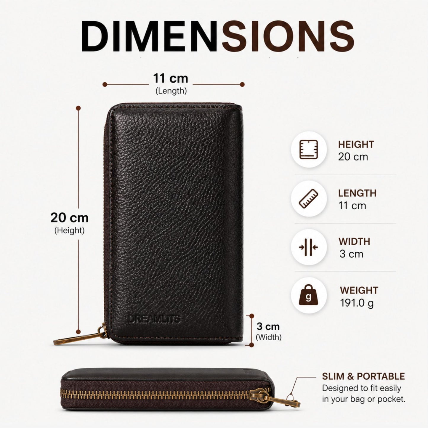Large Wallet in Genuine Leather