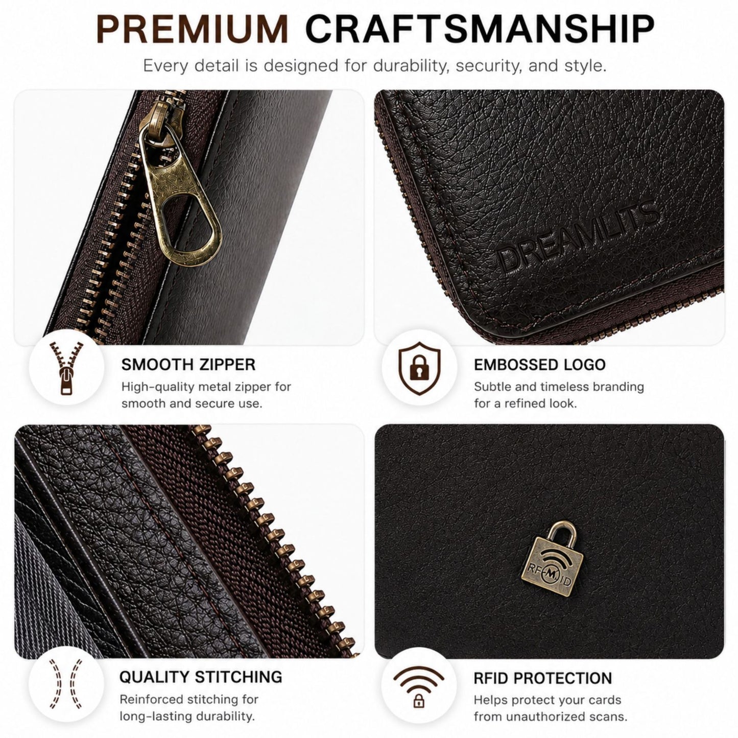 Large Wallet in Genuine Leather