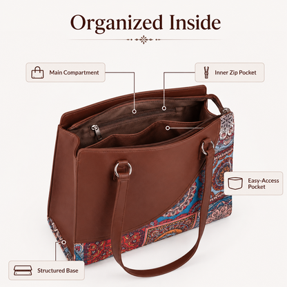 Dreamlits Vegan Leather Office Tote Bag for Women
