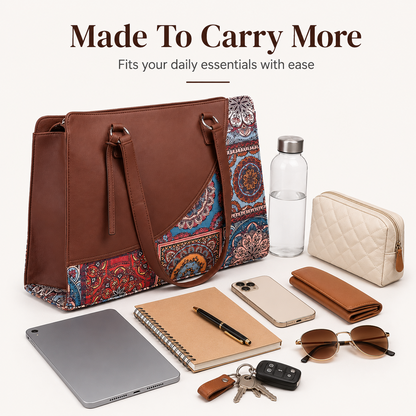 Dreamlits Vegan Leather Office Tote Bag for Women