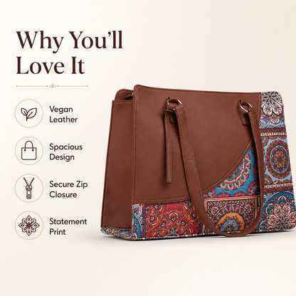 Dreamlits Vegan Leather Office Tote Bag for Women